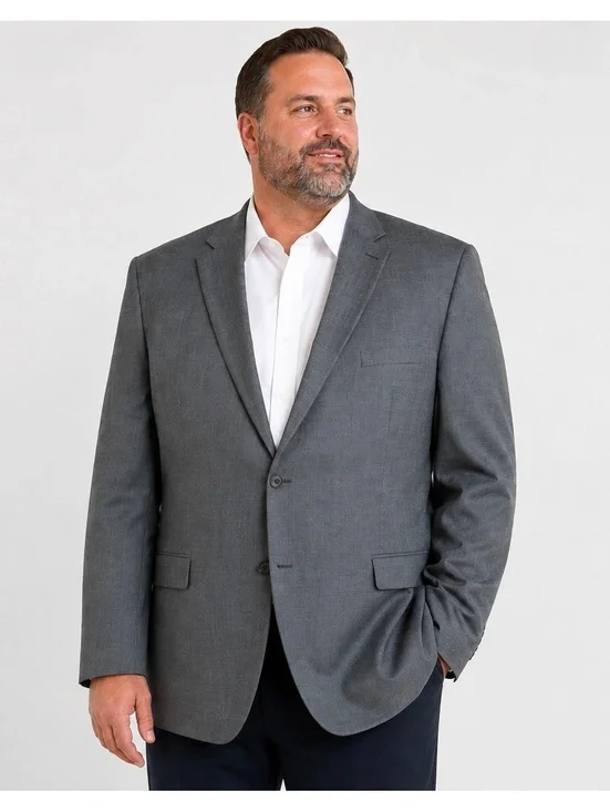 Ralph Lauren Men’s 56L Gray 100% Wool Two Button Sport Coat Blazer NWT