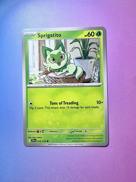 sprigatito - 016/159 (common) — pokémon: journey together