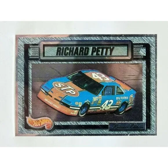 1992 Mattel Hot‎ Wheels Chrome Richard Petty Collector Card Number 5 See Notes