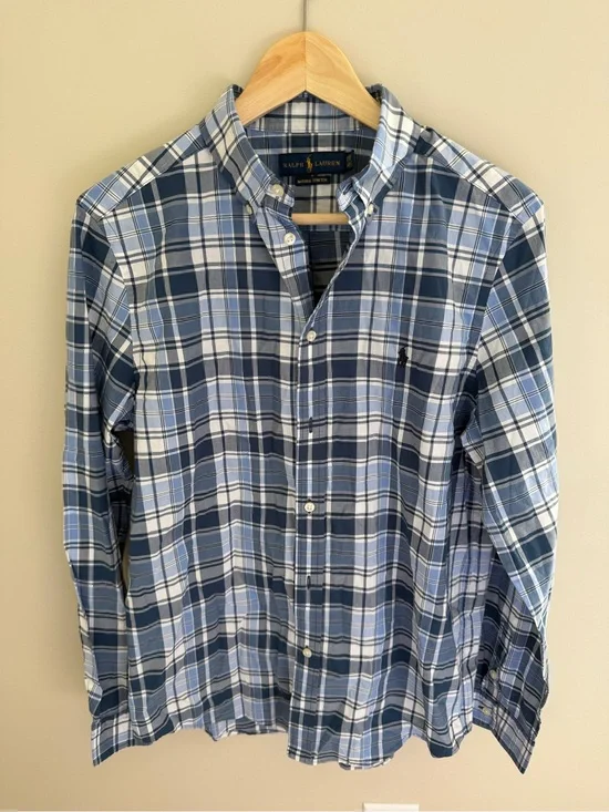 Kids Ralph Lauren Blue Plaid Button-Down Shirt