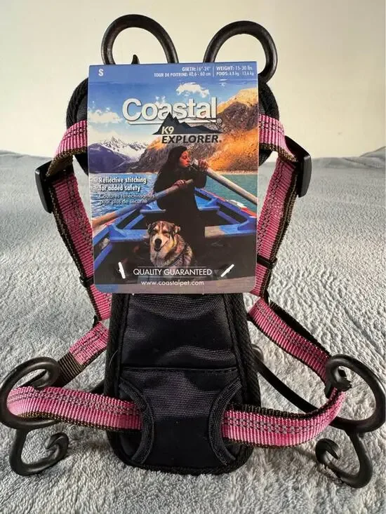 Coastal K9 Explorer Dog Harness Small Pink S (15-30 lbs)