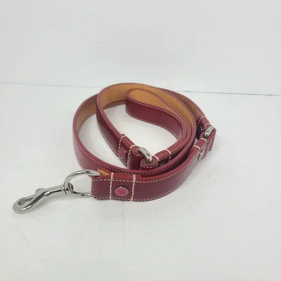 Coach Red Leather Dog Leash