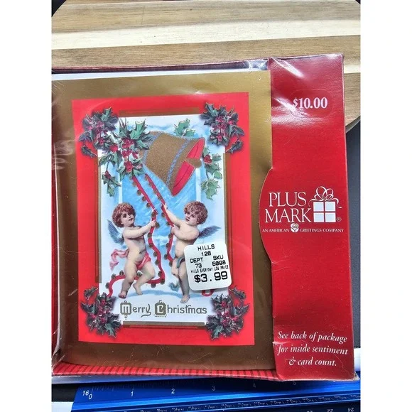Ephemera Vintage Box Of American Greetings Christmas Cards Sealed Box Of 18‎