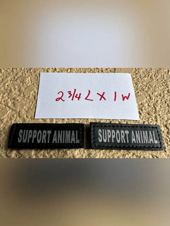 Support Animal Hook and Loop Patch for Service or Support Dog 2 Patches NEW