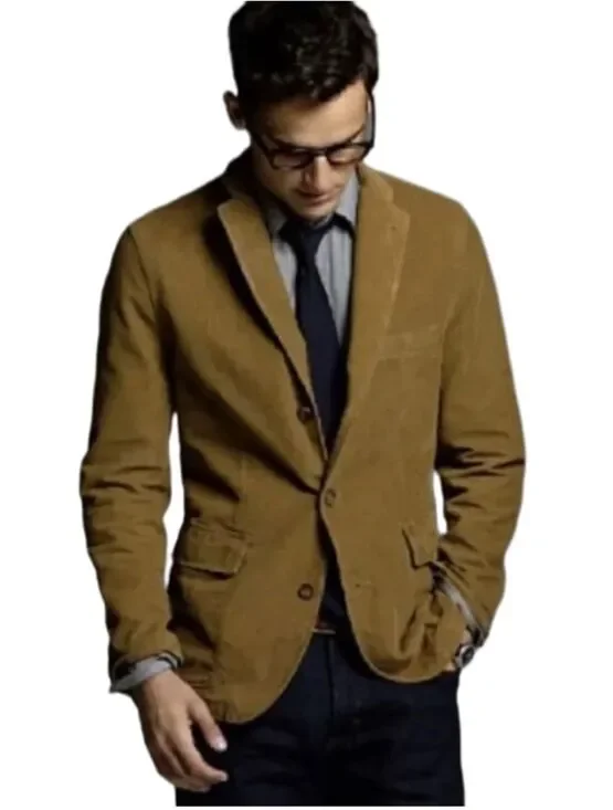 Vintage J. Crew Tan Corduroy Three Button Blazer