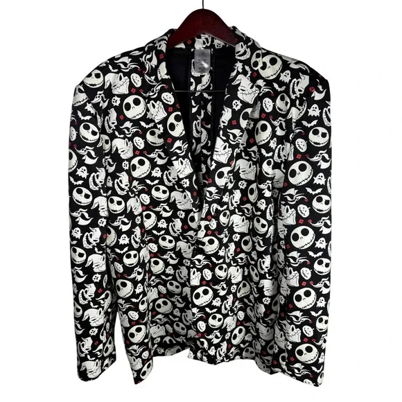 Disney Nightmare Before Christmas Glow In The Dark Jack Skellington Blazer L/XL