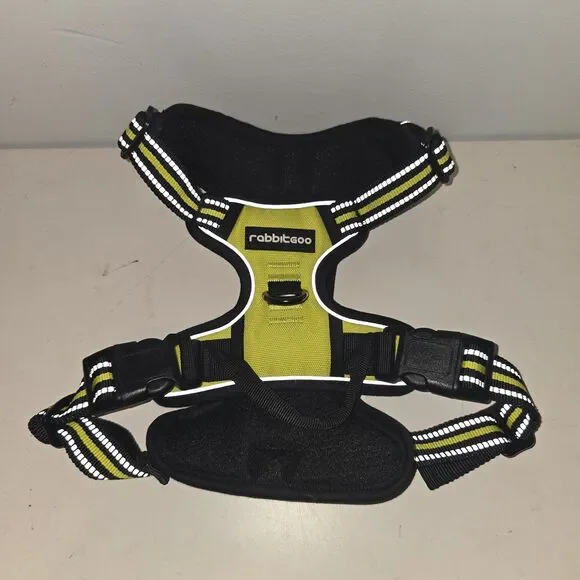 Rabbitgoo lime Dog Harness, No-Pull Pet Harness with 2 Leash Clips size Medium