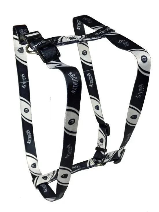 NEW Brooklyn Nets 1 Inch wide Adjustable Dog Harness Large