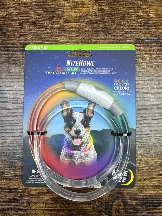 LED Safety Necklace Rechargeable Dog Collar - Multicolor