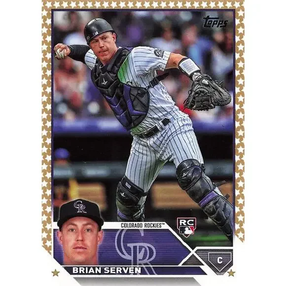 2023 Topps Gold Star Brian Serven Rookie #41 Colorado Rockies