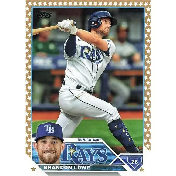 2023 Topps Gold Star Brandon Lowe #36 Tampa Bay Rays