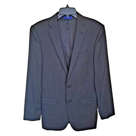 Egara Men's Black Jacket Slim Fit Blazer Coat 38 Long‎ Pre-owned Made In Italy