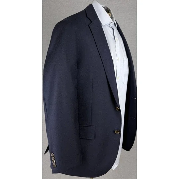 J.Crew Ludlow Slim Fit Navy Blue Wool Suit Jacket Blazer 40S American Woolen Co