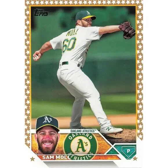 2023 Topps Gold Star Sam Moll #8 Oakland Athletics