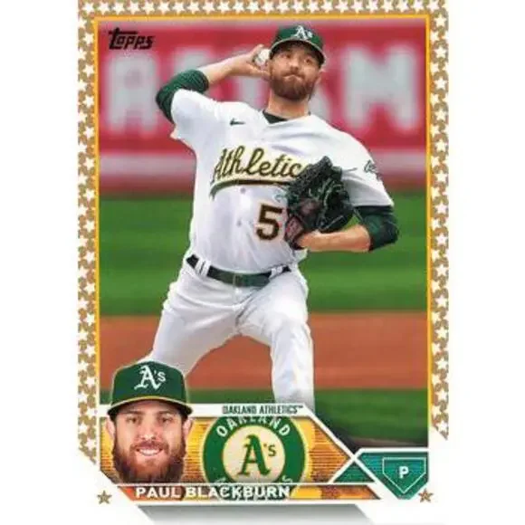2023 Topps Gold Star Paul Blackburn #6 Oakland Athletics