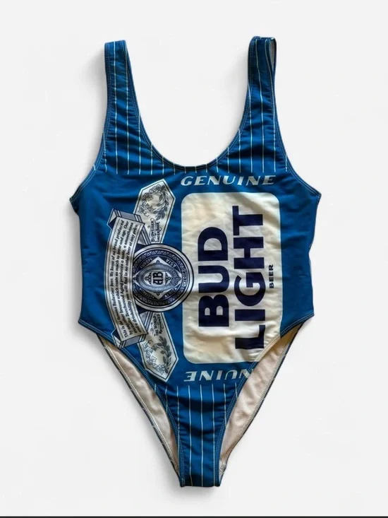 One-Piece Swimsuit w/ Bud Light Logo <3