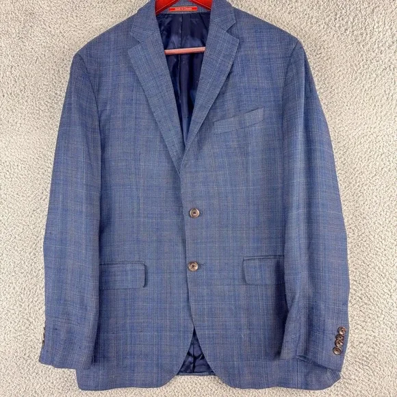 Cremieux Blazer Mens 40 Regular Blue Loro Piana Wool‎ Andrew SPJ Made In Canada