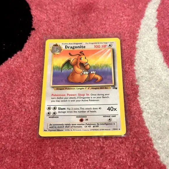 Dragonite #19 – Pokémon Fossil – As Pictured