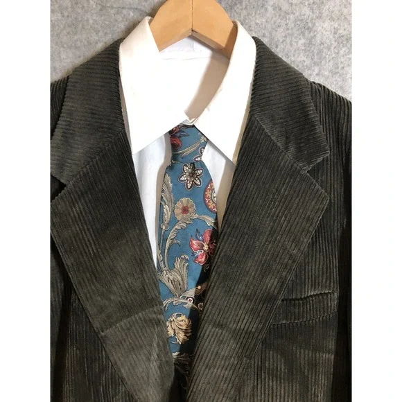 Members Only Blazer 46L Brown Corduroy Sport Coat Jacket Career Casual Classic
