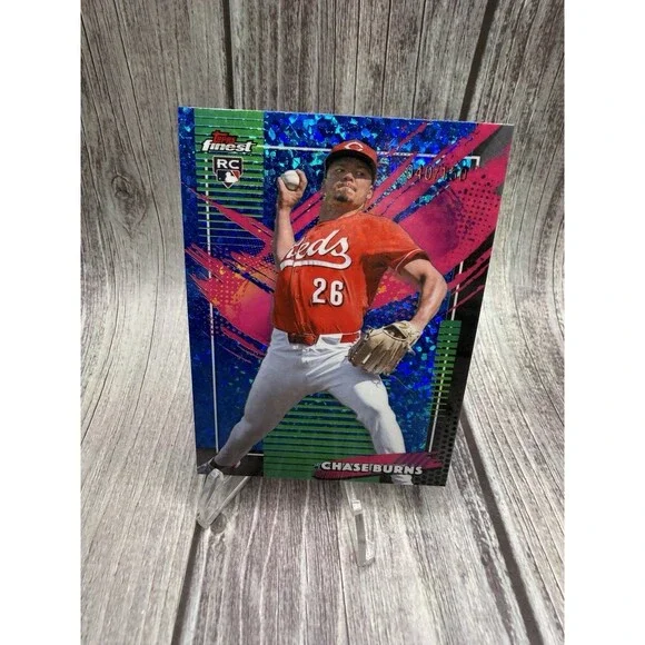 2026 Topps Finest CHASE BURNS- Rare 040/150- Cincinnati Reds #263 Rc Blue