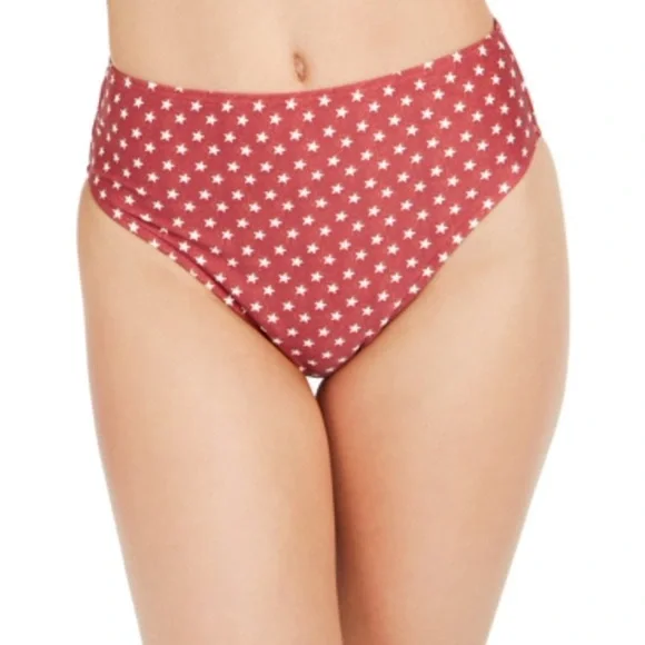 WeWoreWhat “Emily” red star print bottom high waist M nwt!