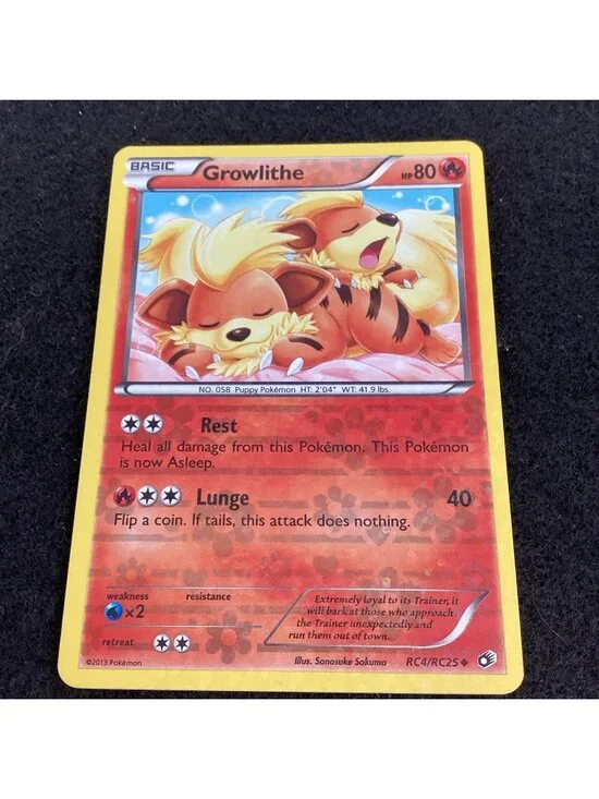 Growlithe RC4/RC25 Legendary Treasures: Radiant Collection Pokemon TCG Holo Rare
