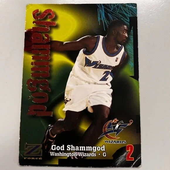 1997-98 SkyBox Z-Force God Shammgod #122 Washington Wizards Collector Card
