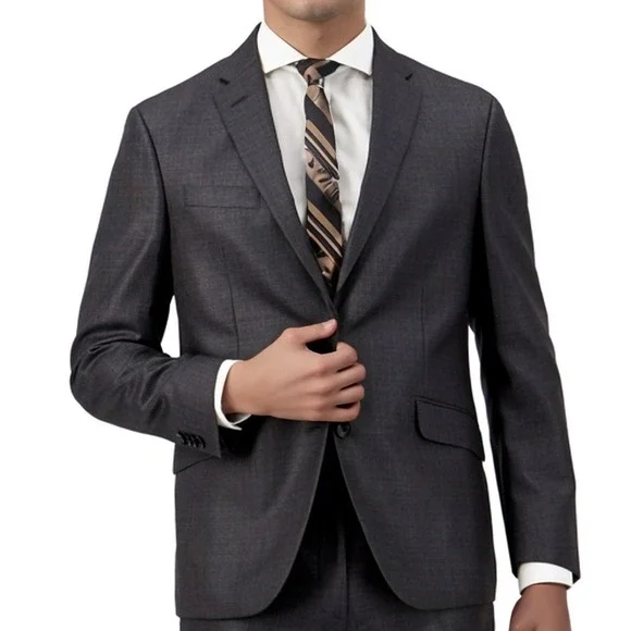 Kenneth Cole Reaction Men Sport Coat Black 42R Business Casual Polished NWT