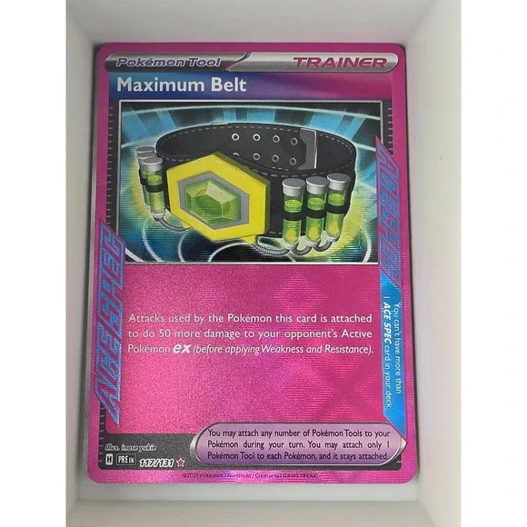 Maximum‎ Belt 154/162 ACE SPEC Rare Temporal Forces Pokemon Near Mint