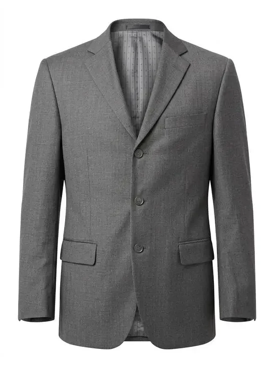 Fortini Virgin Merino 3-Button Suit Jacket Blazer Men See Measurements
