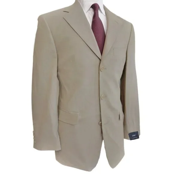 NEW Brooks Brothers Dartmouth Sportcoat!  Classic Tan  Stretch Cotton  3 Button
