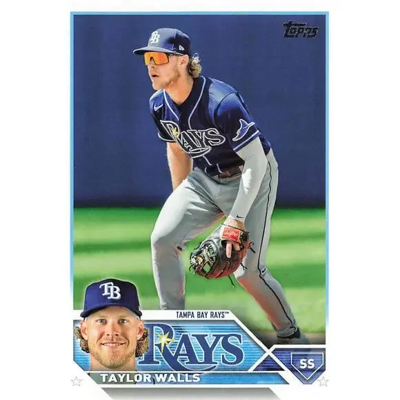 2023 Topps Taylor Walls #625 Tampa Bay Rays