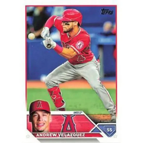 2023 Topps Andrew Velazquez #605 Los Angeles Angels