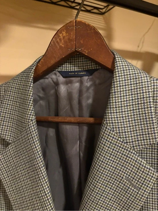 VTG Brooks Brothers Houndstooth Blazer - Gray/Blue 43R