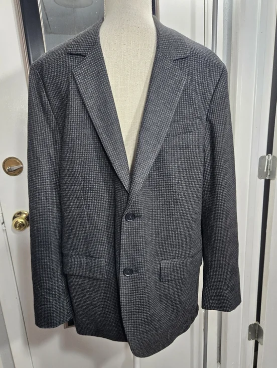 Vince Men's Houndstooth Blazer Jacket Stretchy Sz M
