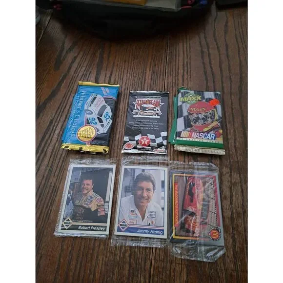 Vintage NASCAR Card Lot 1992-1993 Sealed Packs Trax Maxx McDonald's Davy Allison