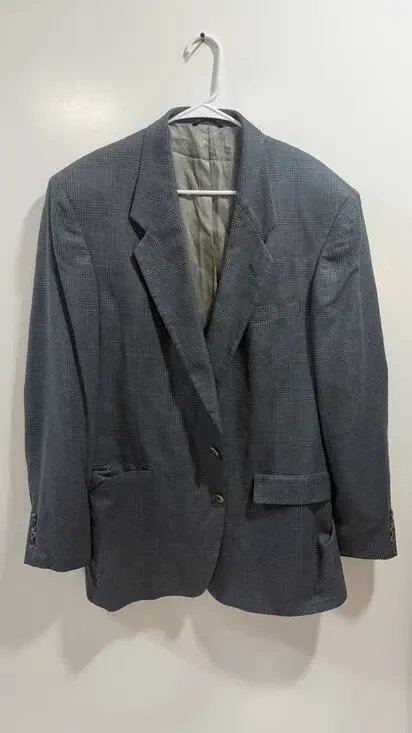 VTG 70’s Hart Schaffner Marx Men's 50R Suit Blazer Only Knit Twill Pure Silk