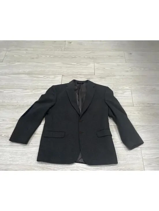 TAILORED Fall/Winter Jos A. Bank Men's Gray Navy Blue Wool Solid Blazer 42R $395