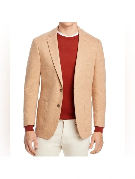 Peter Millar Shoreline Single-Button Herringbone Jacket, Size S New w/Tag