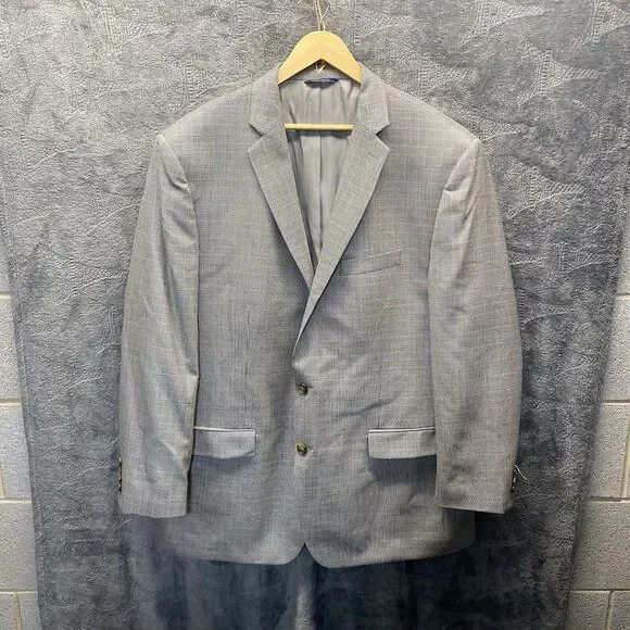 Vintage Ralph Ralph Lauren Blazer Men 47 Silk‎ Wool Tattersall Sport Coat RRL