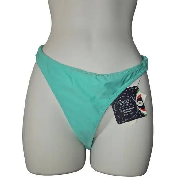 Volcom Womens XL Swimsuit Bikini‎ Bottoms Simply Solid Full Carvico Green Teal
