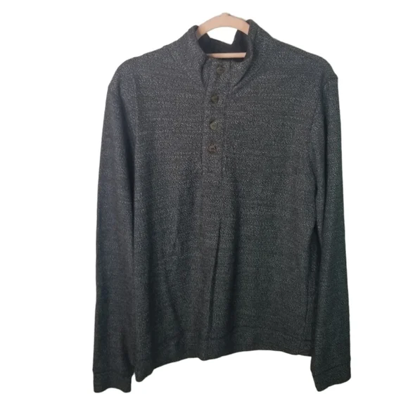 Marine Layer gray mock neck snap pullover