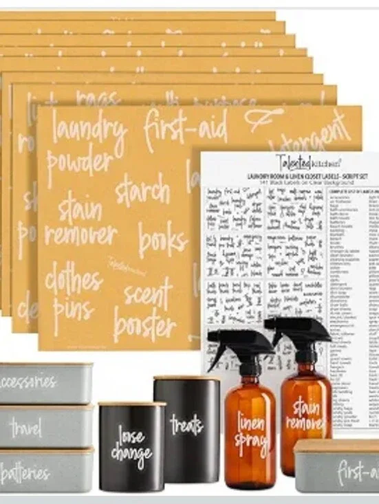 Talented Kitchen 141 Laundry Room Organization Labels NWT