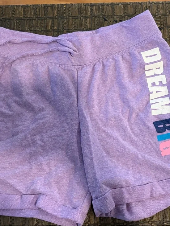 Justice Lavender 'Dream Big' Knit Shorts