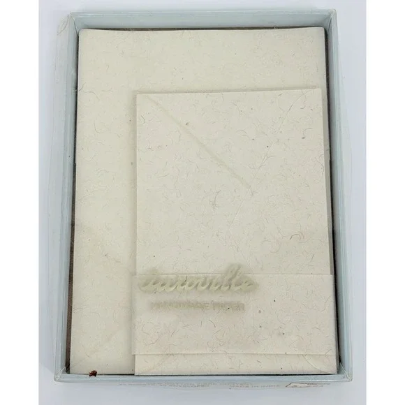 Vintage Handmade Paper Stationery and Envelopes by Auroville Cotton 12 Sheets