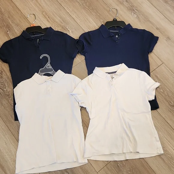 2 justice Navy uniform polos