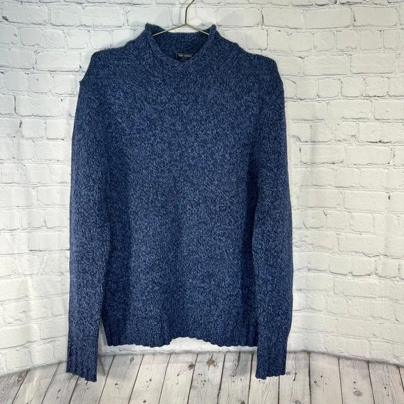 Todd Snyder Mens Blue Marl 100% Wool Roll Neck Sweater Size Medium SW5189840