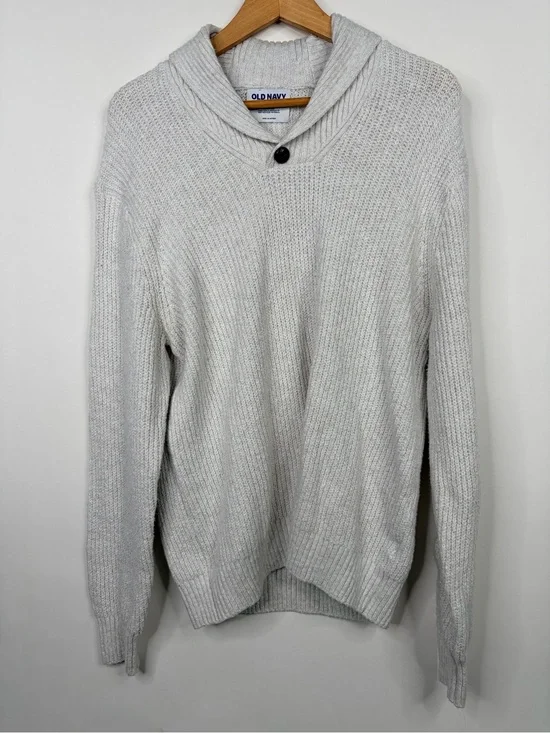 Old Navy Men's Shawl Collar Cardigan Sweater - Light Gray