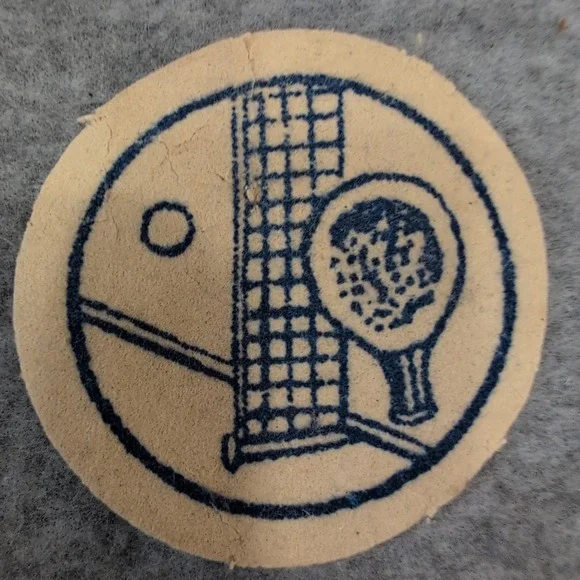 1948-53 Vtg Tennis Patch Round Badge‎ Emblem Blue Net 