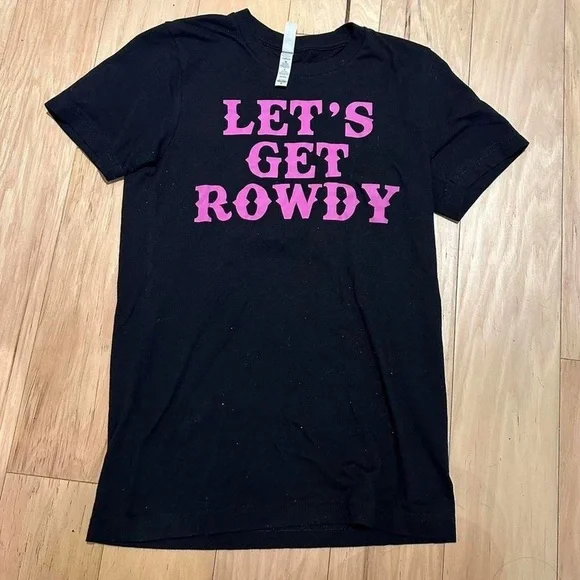 Bella Canvas Black Tee with Pink Graphic
